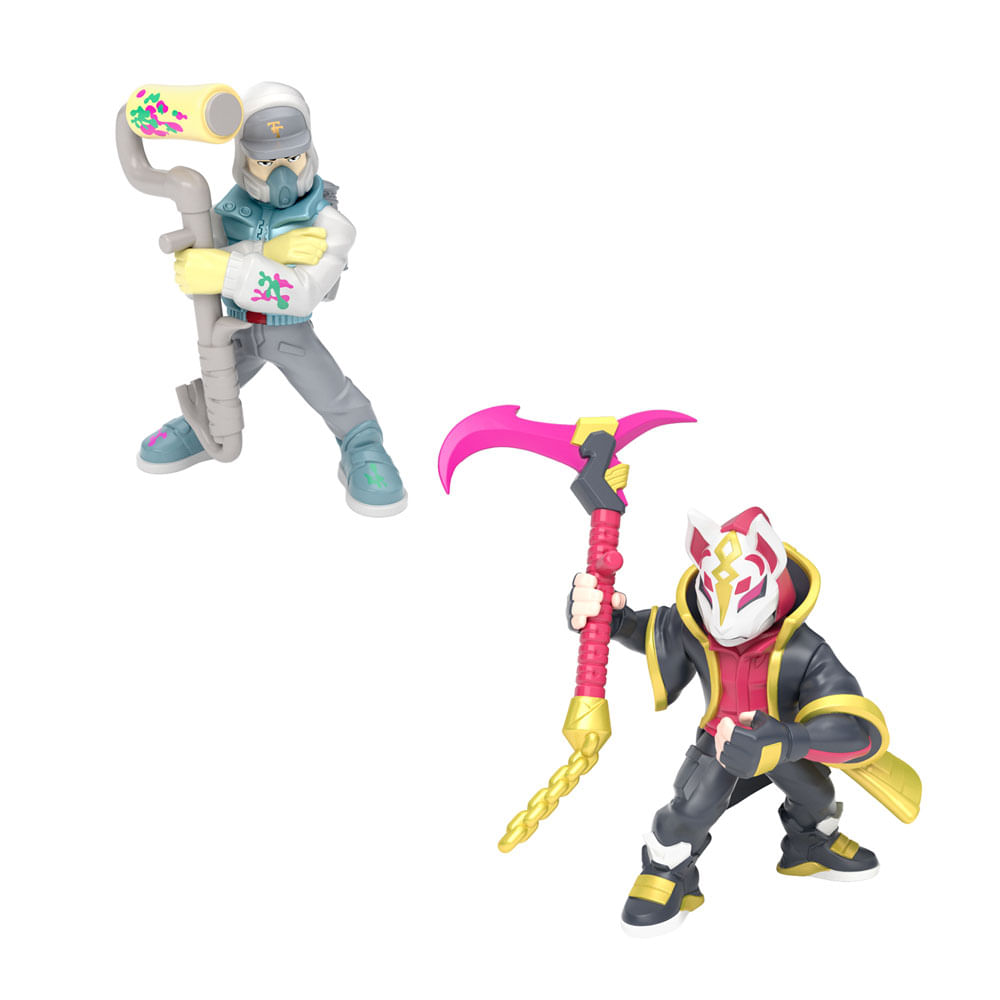 Mini Figuras Fortnite Drift e Abstrakt Fun Divirta-se