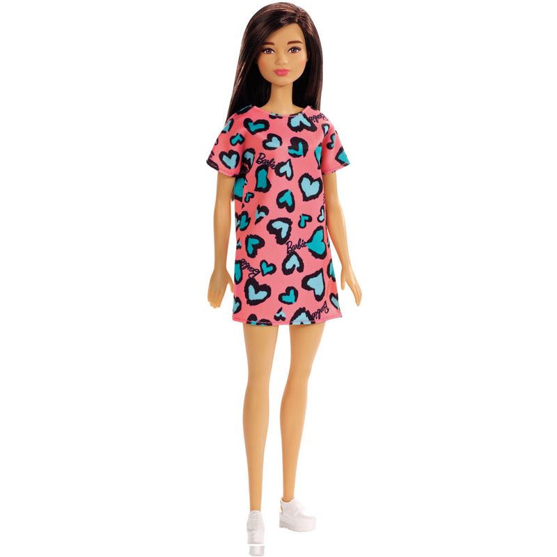 Barbie-Fashion-Beauty-Morena-Vestido-Salmao-Coracoes--Mattel