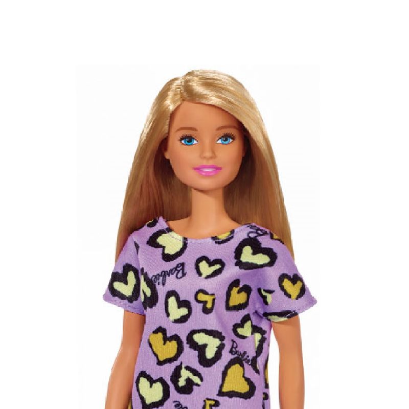 Barbie-Fashion-Beauty-Loira-Vestido-Roxo-Coracoes---Mattel