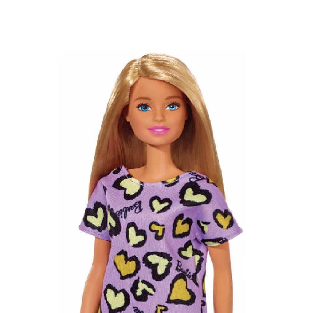 Boneca Barbie Loira Vestido Glamoroso Lilás Glitter Mattel - Roxo