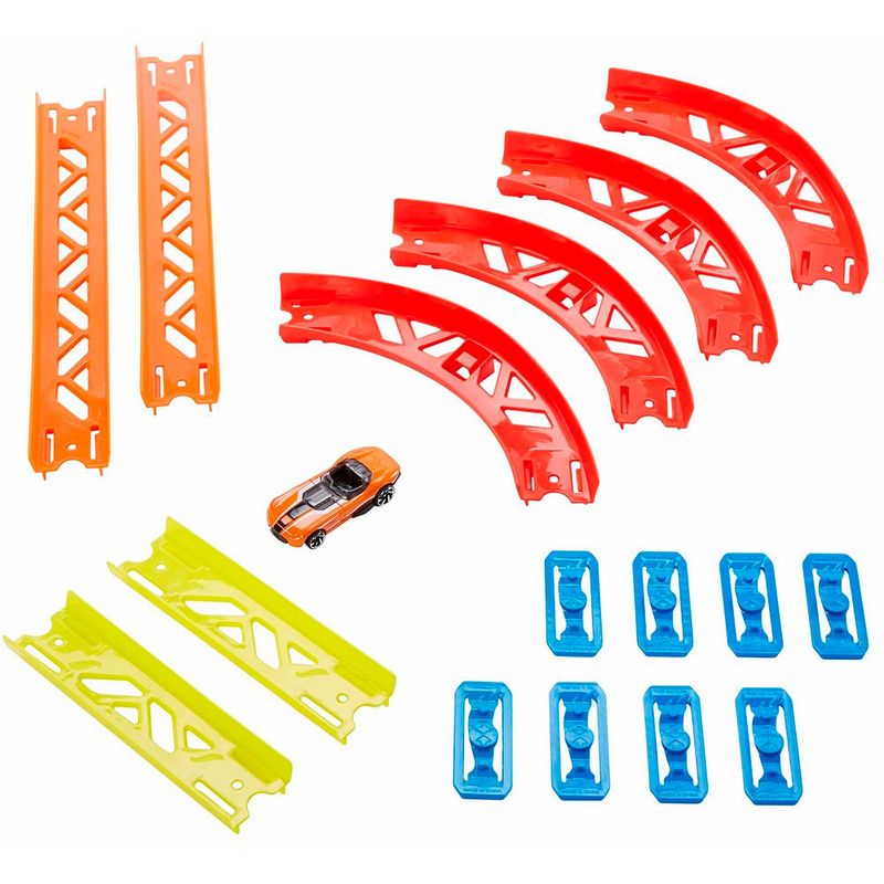 Pista-Hot-Wheels-Track-And-Builder-Curve-Pack---Mattel
