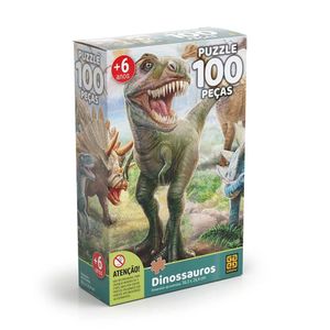 Quebra Cabeça Dinossauros 100 Peças - Grow