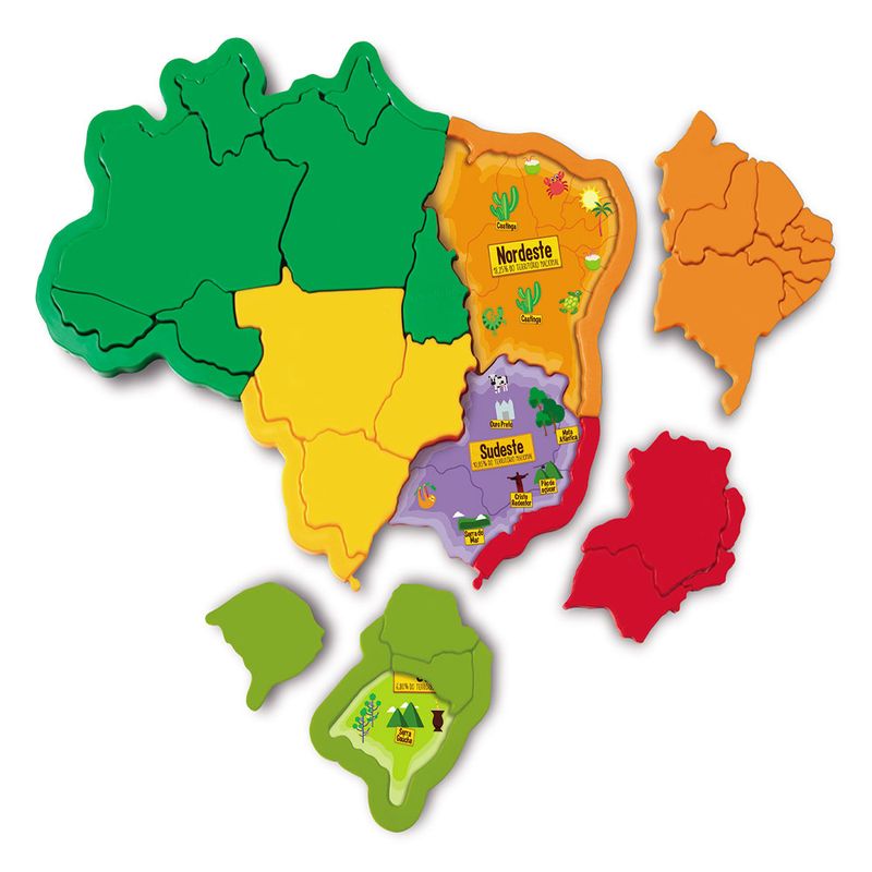 Quebra-Cabeca-Mapa-do-Brasil-3D-Plastico---Elka