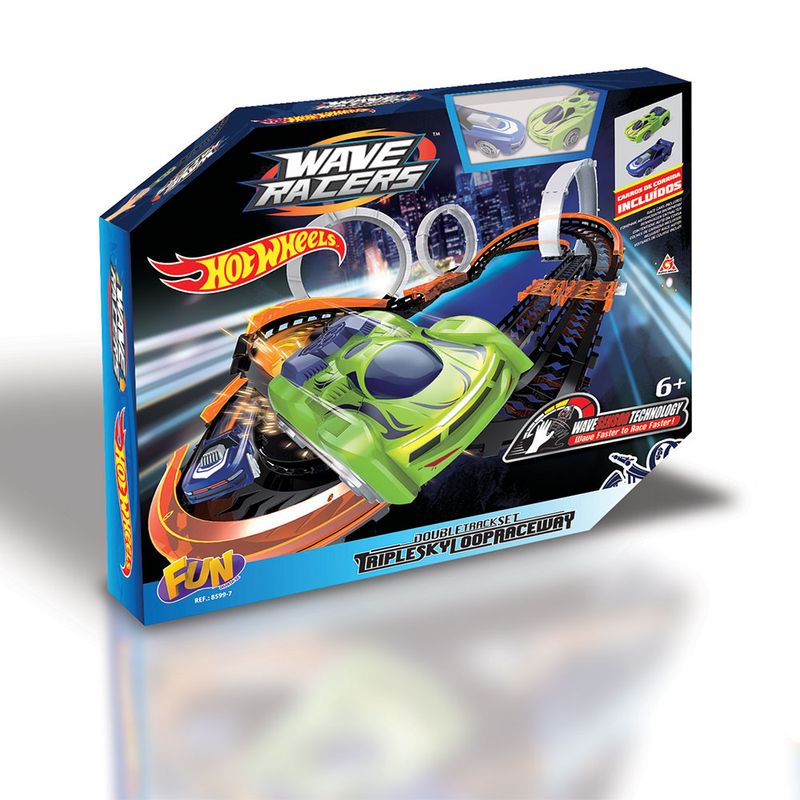 Hot-Wheels-Pista-Wave-Racers-Triple-Skyloop---Fun-Divirta-se-