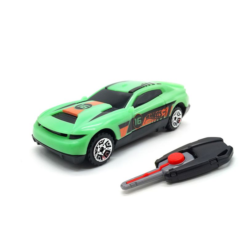 Carro Hot Wheels Com Chave Lançador Verde - Fun Divirta-se