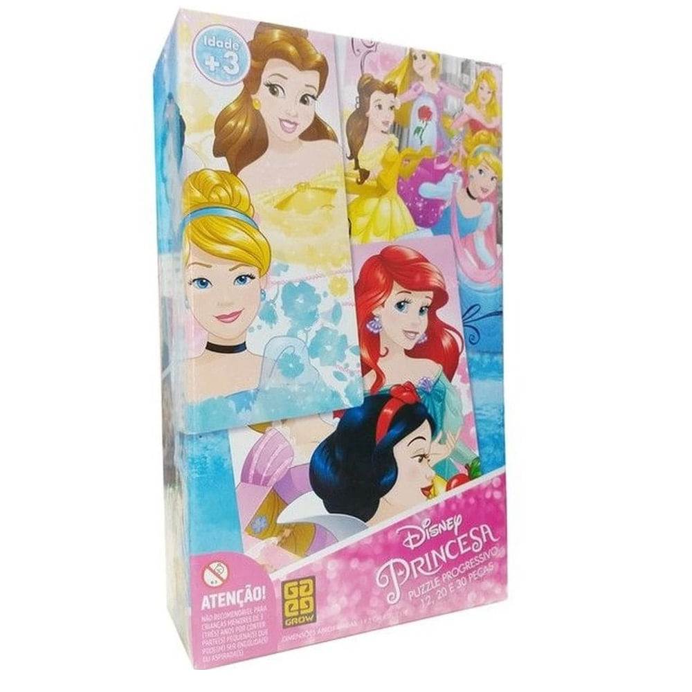 Kit Princesas Disney: GigaBook + Jogo da Memória + Quebra-Cabeça