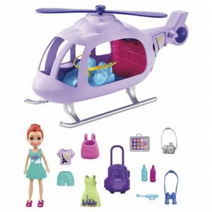 Boneca Polly Pocket Helicóptero de Aventura - Mattel