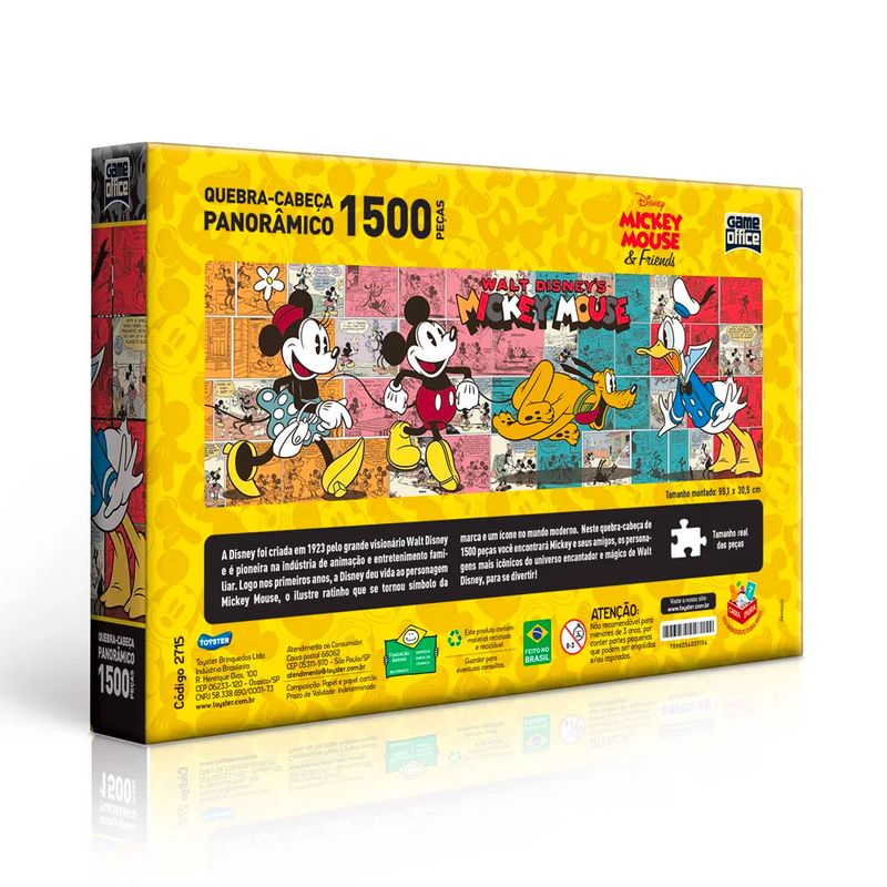 Mickey Mouse - Quebra-cabeça - 100 peças - Toyster Brinquedos :  : Brinquedos e Jogos