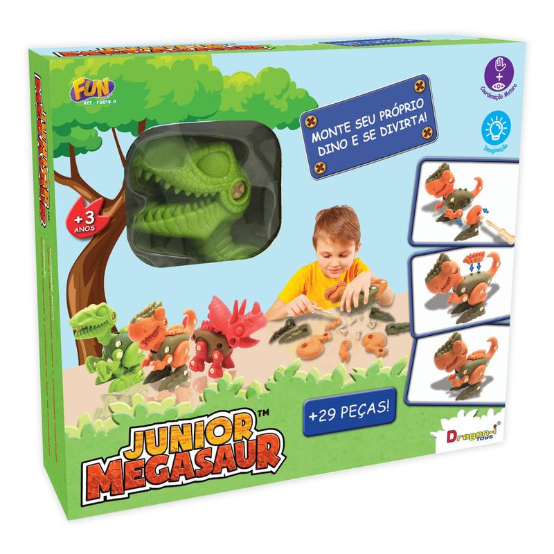 Junior-Megasaur-Monte-Seu-Dino-Raptor-Verde---Fun-Divirta-se