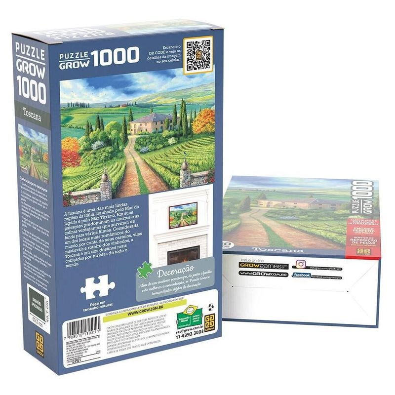 Quebra-cabeça 1000 Peças Paisagem Puzzles Adultos - Toscana Grow