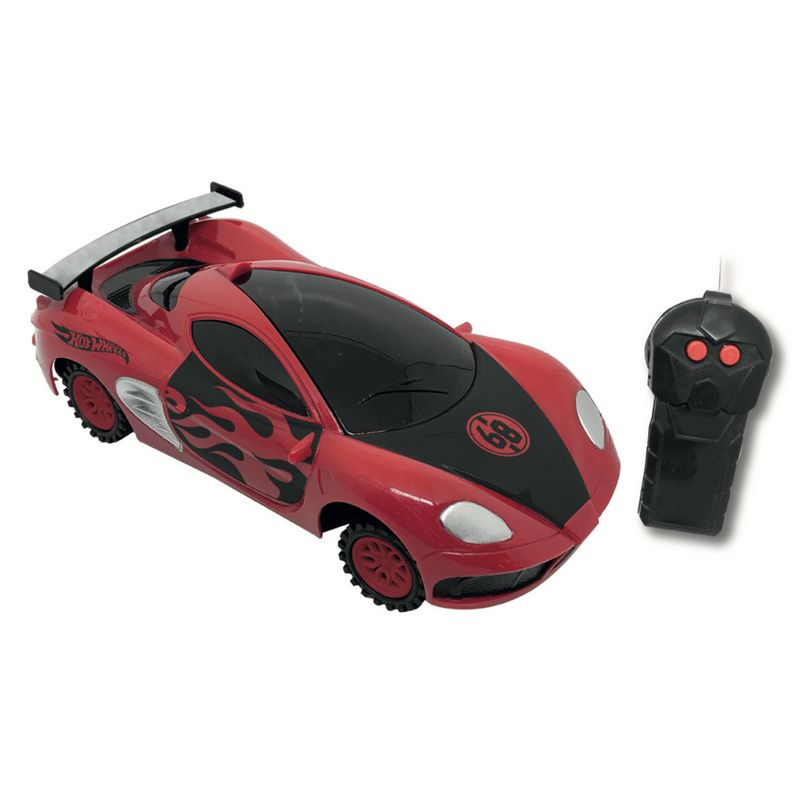 Carrinho de Controle Remoto Cambalhota Hot Wheels Candide Vermelho