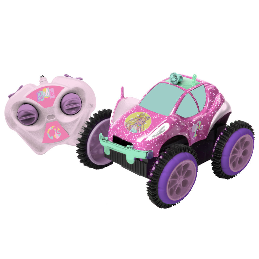 Carrinho de Controle Remoto - Barbie - Glamour Flip - Candide Brinquedos
