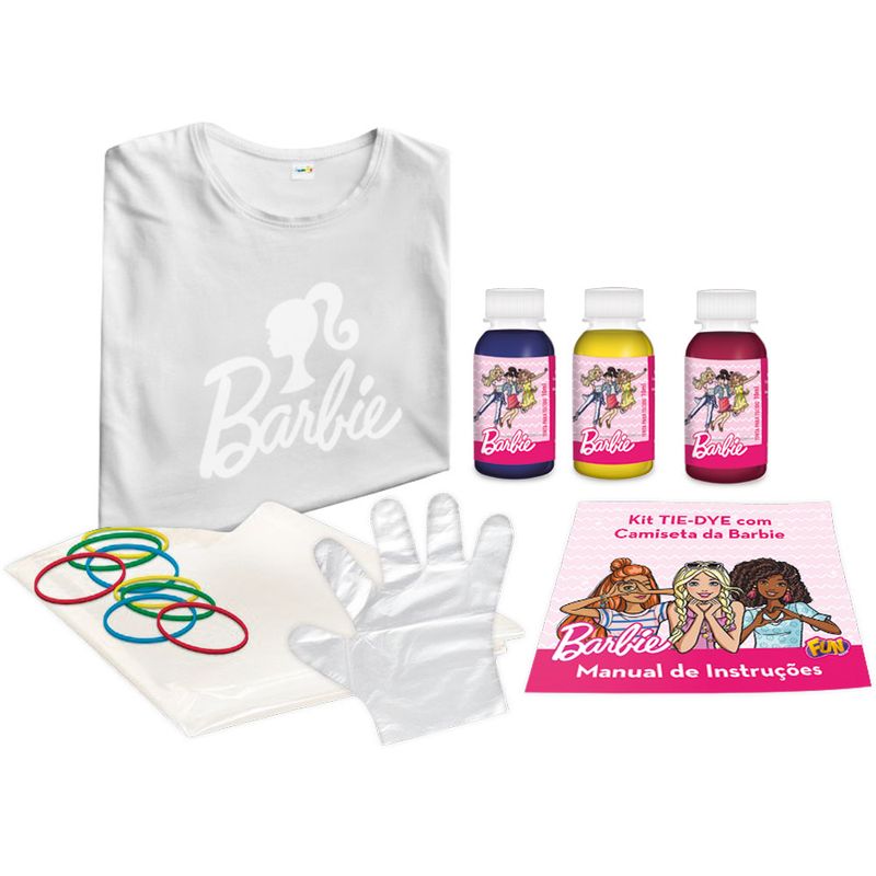 Kit-Tie-Dye-da-Barbie-Camiseta-Tamanho-GG---Fun-Divirta-se