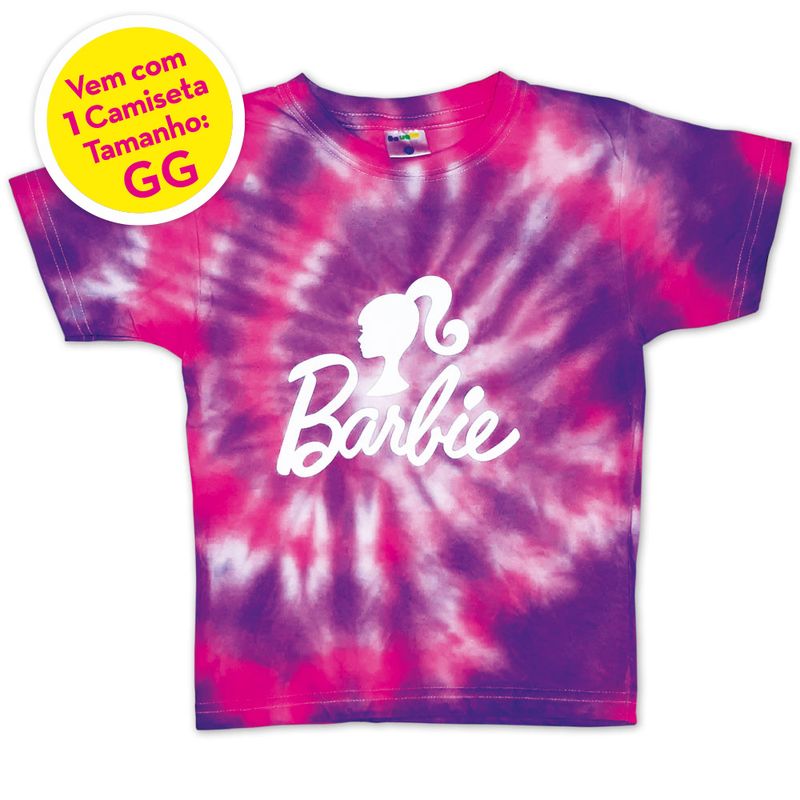 Kit-Tie-Dye-da-Barbie-Camiseta-Tamanho-GG---Fun-Divirta-se