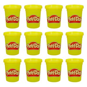 Play Doh Kit Com 12 Potes Massinha Grande Amarelo - Hasbro
