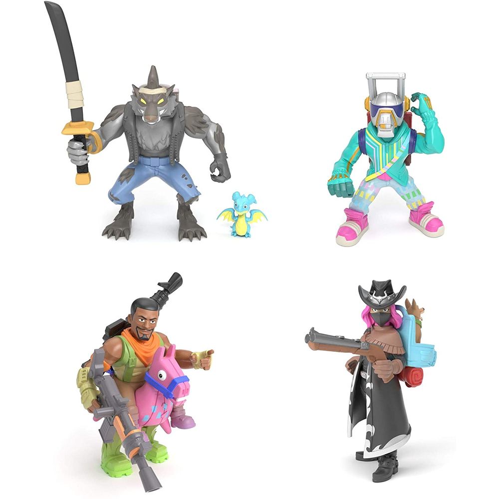 Mini Figuras 15 Cm com Acessórios - Fortnite - 4 Personagens Surpresa - Fun