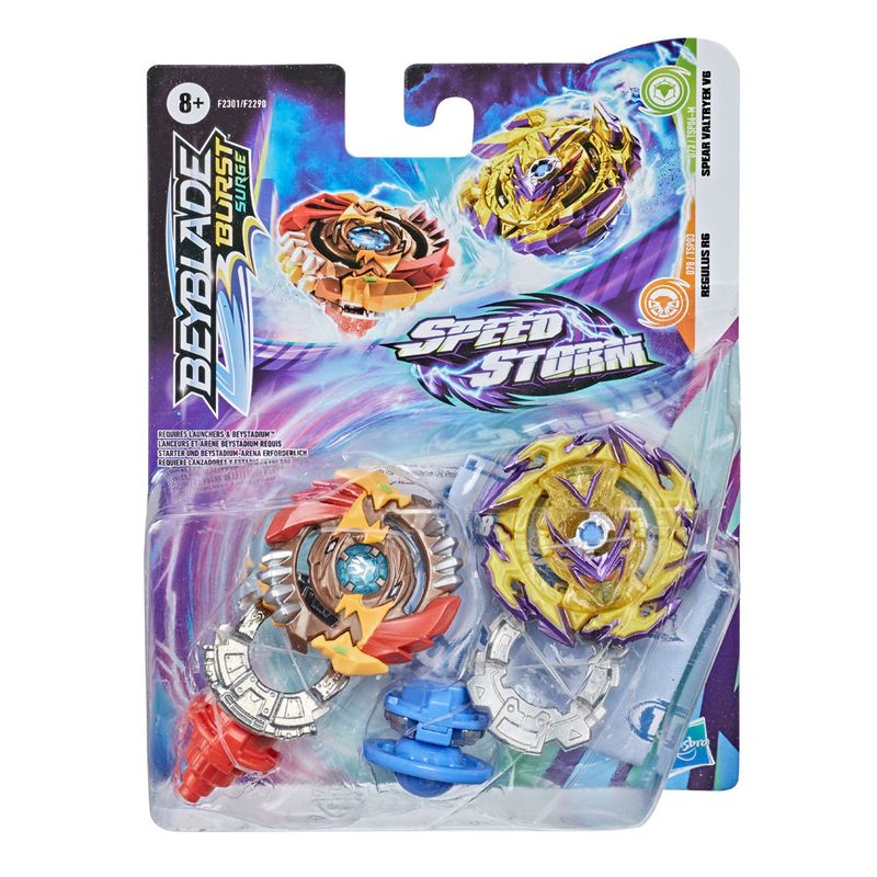 Dois Meninos Que Jogam Com Um Beyblade, Brinquedo Da Criança Da