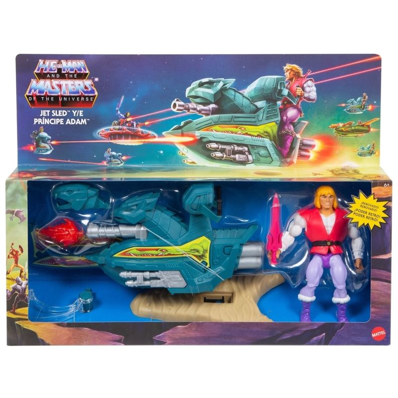 HeMan-MasterOfThe-Universe-Jet-Sled-e-Principe-Adam---Mattel