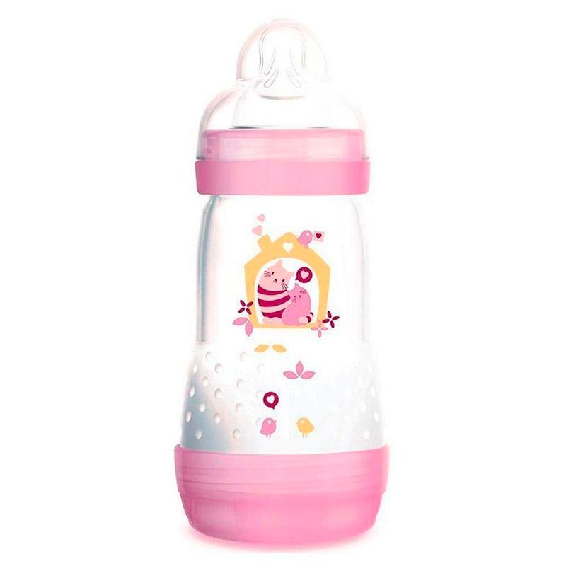 Mamadeira-Easy-Start-First-Bottle-Girls-260-ml-Gata---MAM-Baby