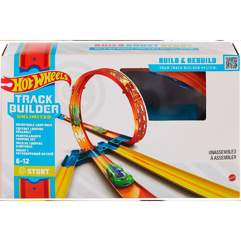 Hot Wheels Track Builder Pista Lançador com Looping Ajustável -  Mattel