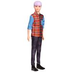 Ken-Fashionista-Camisa-Xadrez-e-Cabelo-Colorido---Mattel