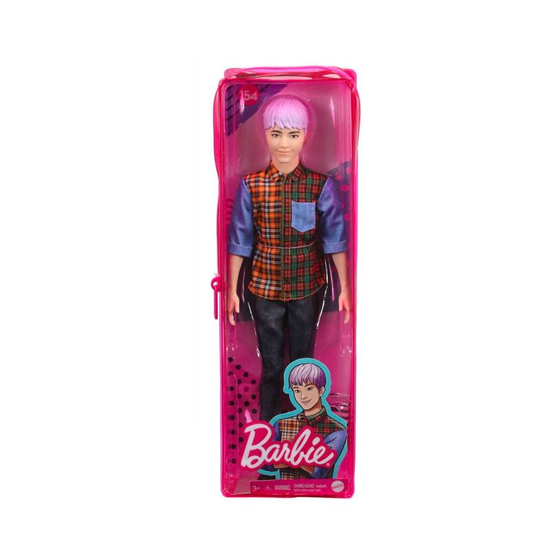 Ken-Fashionista-Camisa-Xadrez-e-Cabelo-Colorido---Mattel