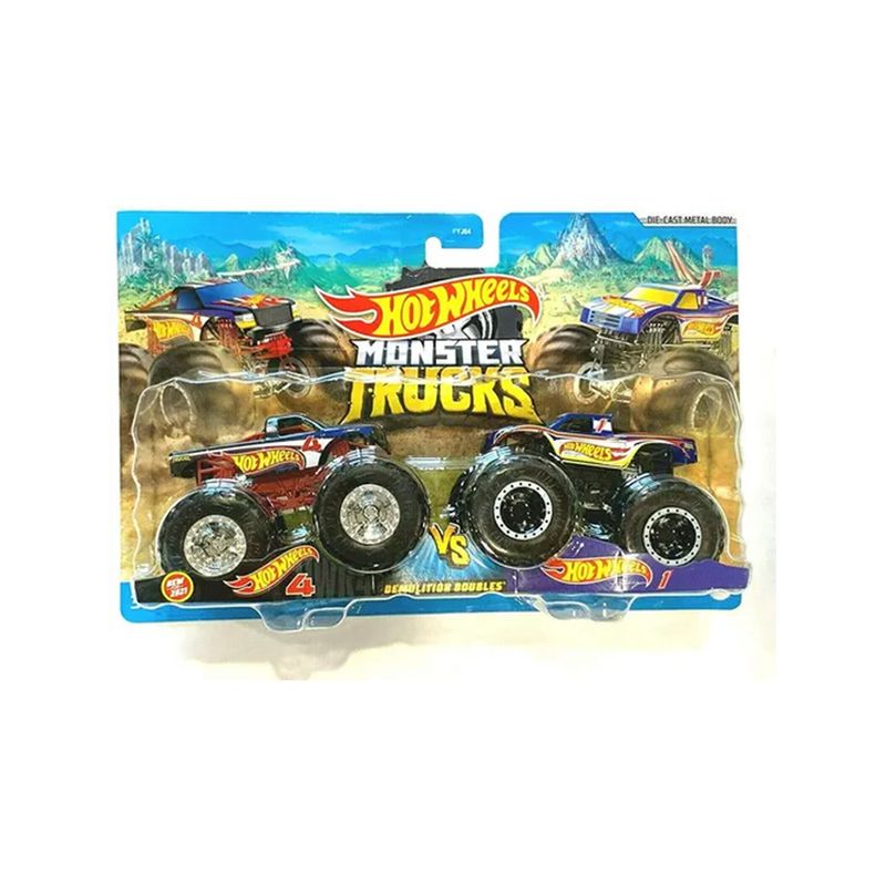 Hot Wheels Monster Trucks Hot Wheels 4 Vs Hot Wheels 1 - Mattel Toy Mania -  Loja ToyMania