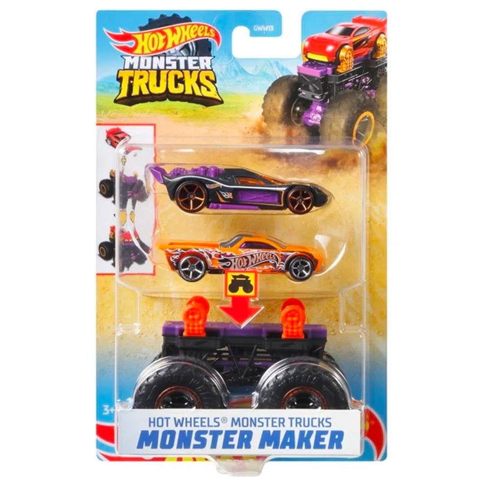 Hot Wheels Monster Trucks Hot Wheels 4 Vs Hot Wheels 1 - Mattel Toy Mania -  Loja ToyMania