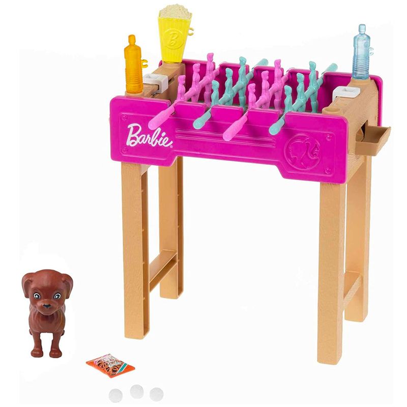 Barbie-Mini-Conjunto-com-Pet-Mesa-de-Pebolim---Mattel-