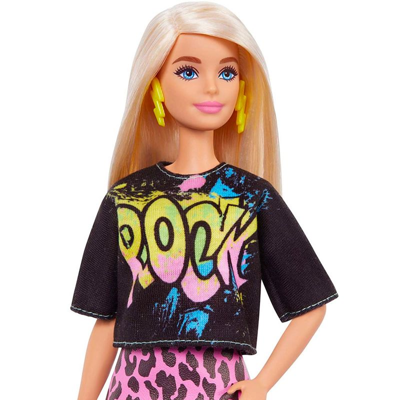 Barbie-Fashionistas-Loira-Camiseta-Rock---Mattel-