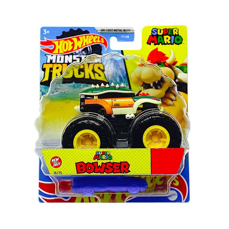 Carrinho Hot Wheels Monster Trucks Super Mario Bowser - Mattel