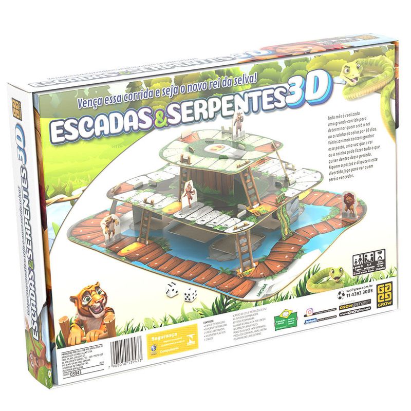 Jogo-Escadas-E-Serpentes-3D---Grow