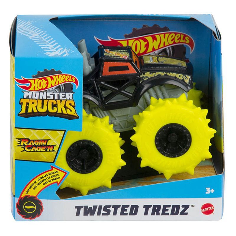 Hot-Wheels-Monster-Trucks-Twisted-Tredz-Ragin-Cage-n---Mattel