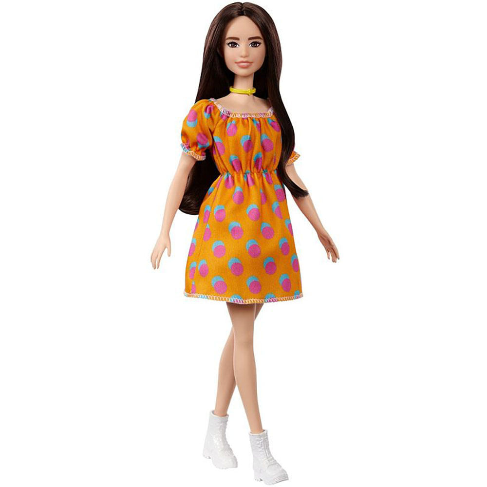 Barbie Fashionista Vestido Laranja de Bolinhas - Mattel | Toy Mania ...