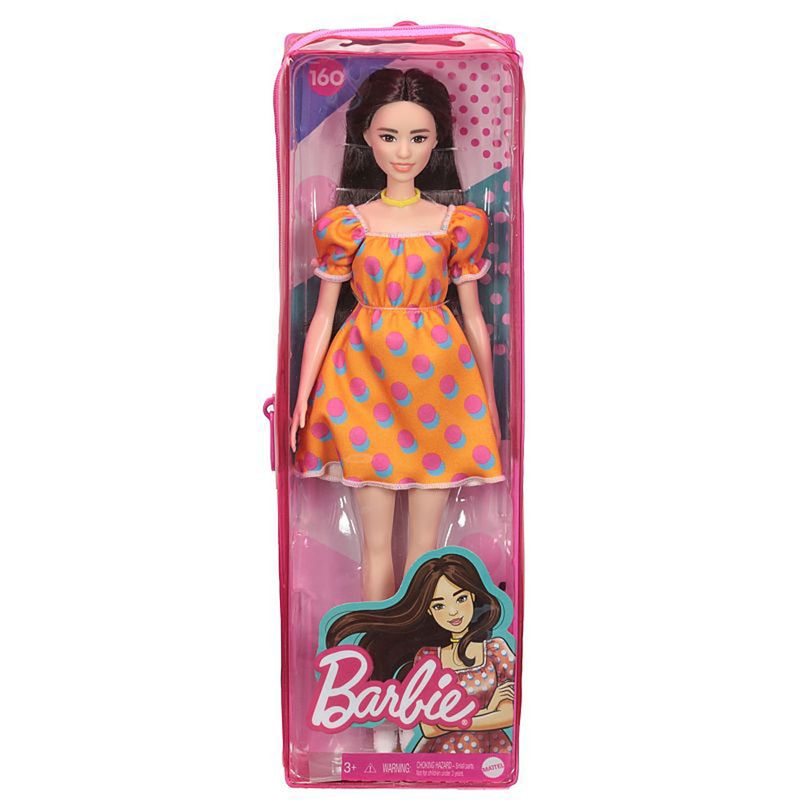 Barbie-Fashionista-Vestido-Laranja-de-Bolinhas---Mattel