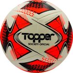 Bola-Topper-22-Society-Oficial-Branco-Vermelho-e-Preto---Topper