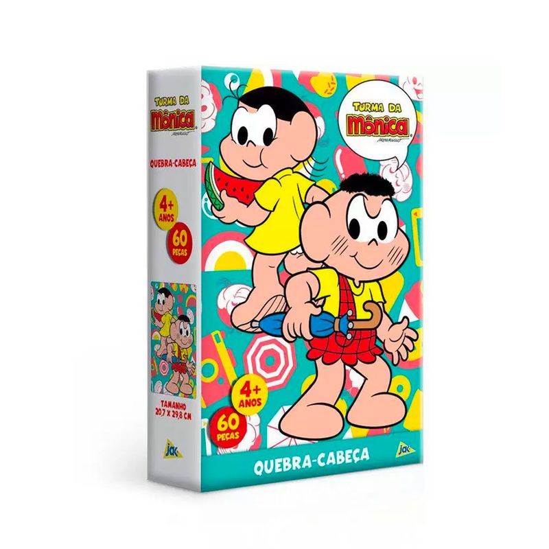 Quebra-Cabeca-Cascao-e-Magali-60-Pecas---Toyster
