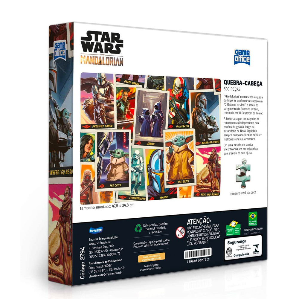 Quebra Cabeça 500 Peças Nano Yoda Star Wars Toyster - Lojas MM