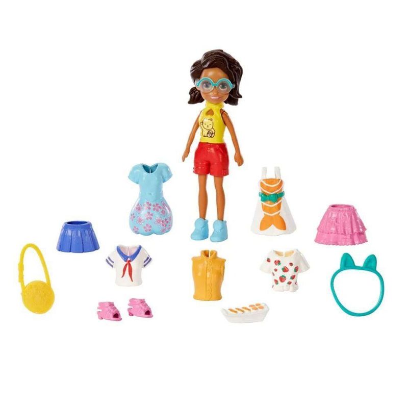 Boneca-Polly-Pocket-Kit-Viagem-Moderna-Da-Shani---Mattel