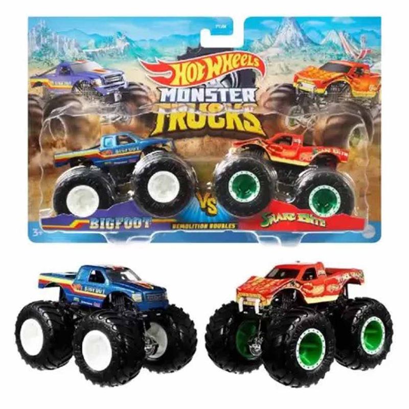 Hot-Wheels-Monster-Trucks-Bigfoot-e-Snake-Bite---Mattel