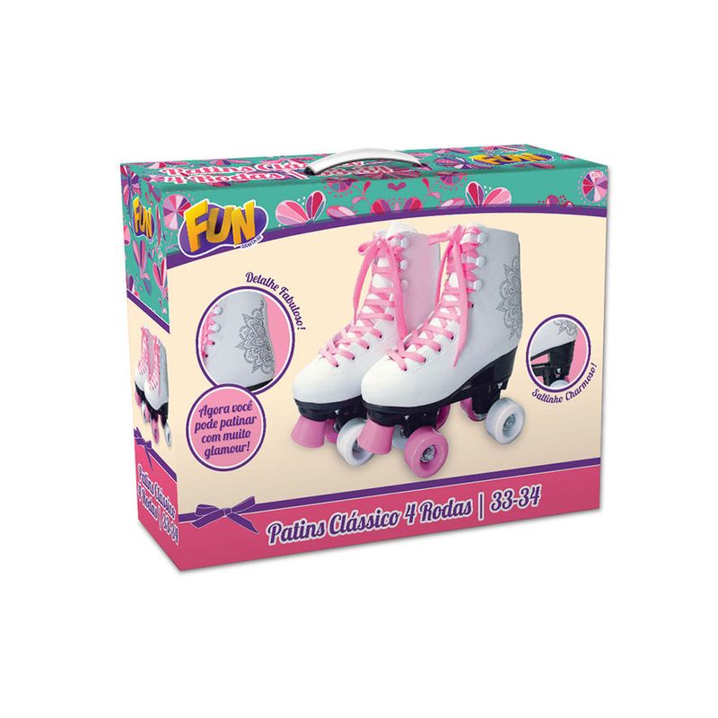 Patins-Classico-4-Rodas-Tamanho-33-e-34---Fun-Divirta-se