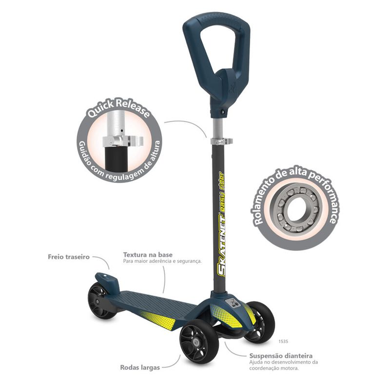 Patinete-Skatenet-Easy-Rider-Preto---Bandeirante