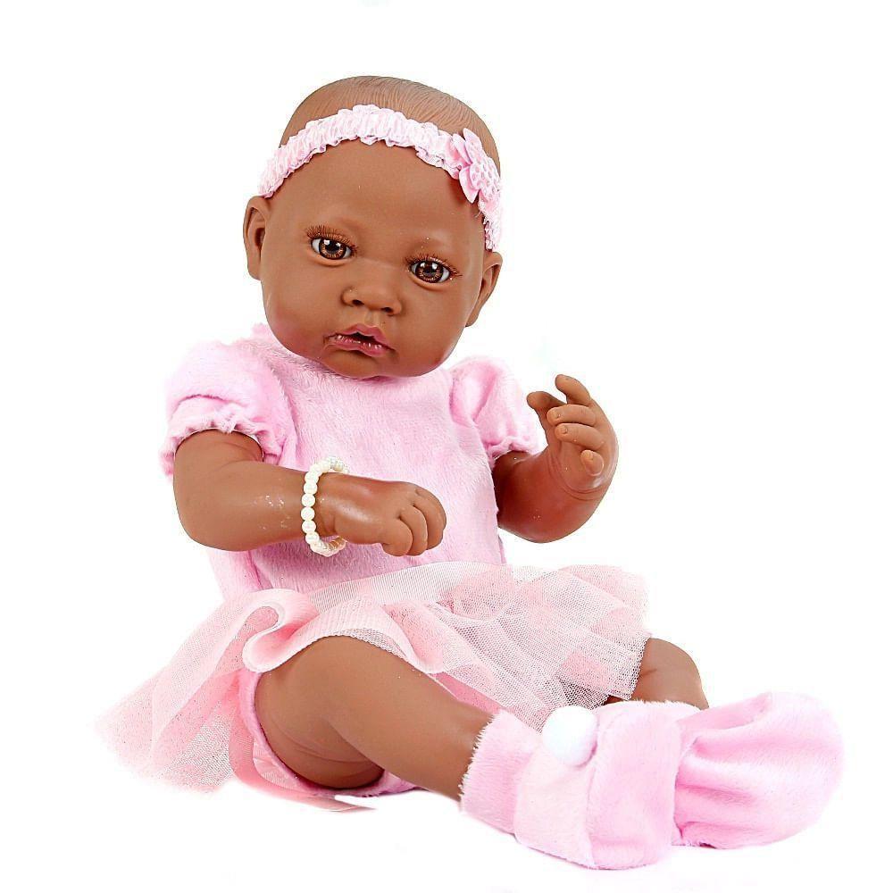 Boneca Bebê Negra Coleção Ninos Reborn - Cotiplas