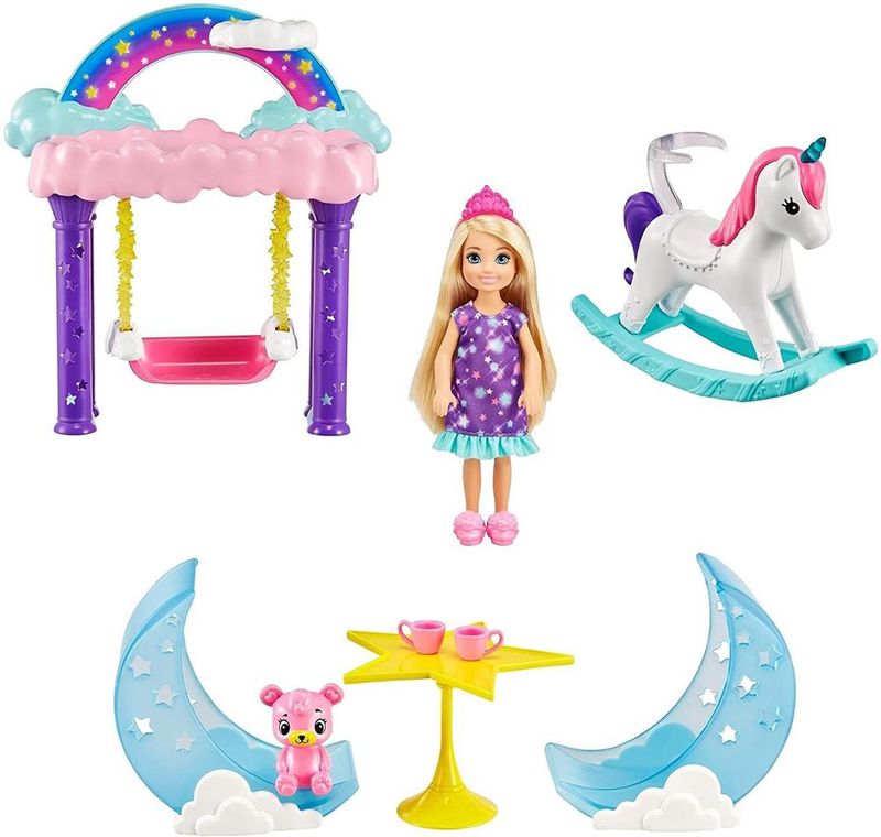 Barbie-Dreamtopia-Chelsea-Fantasia-Princesa-com-Unicornio---Mattel