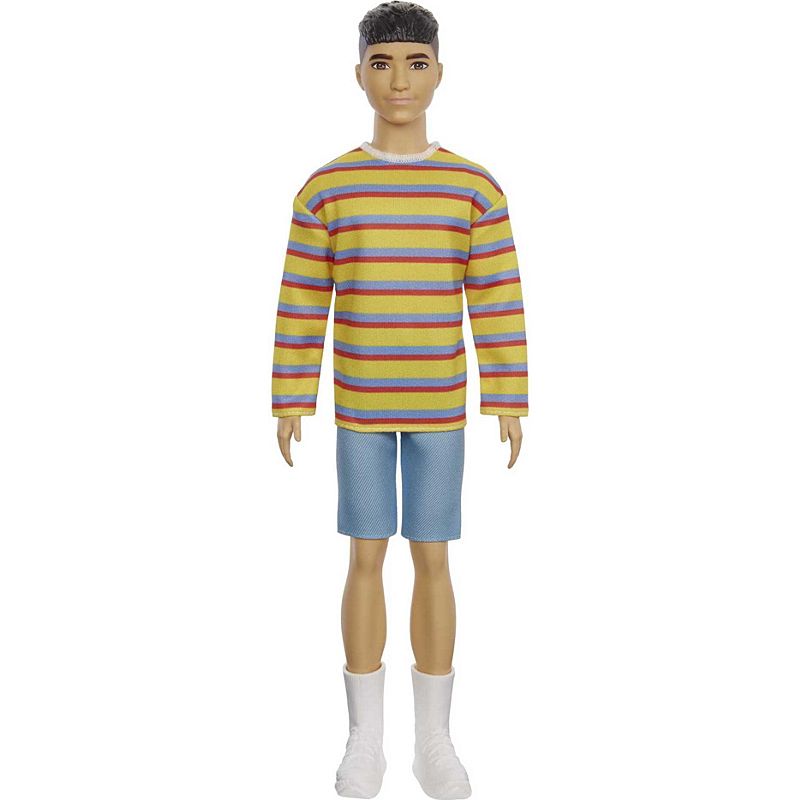 Ken-Fashionistas-Camisa-Listrada-Amarela---Mattel