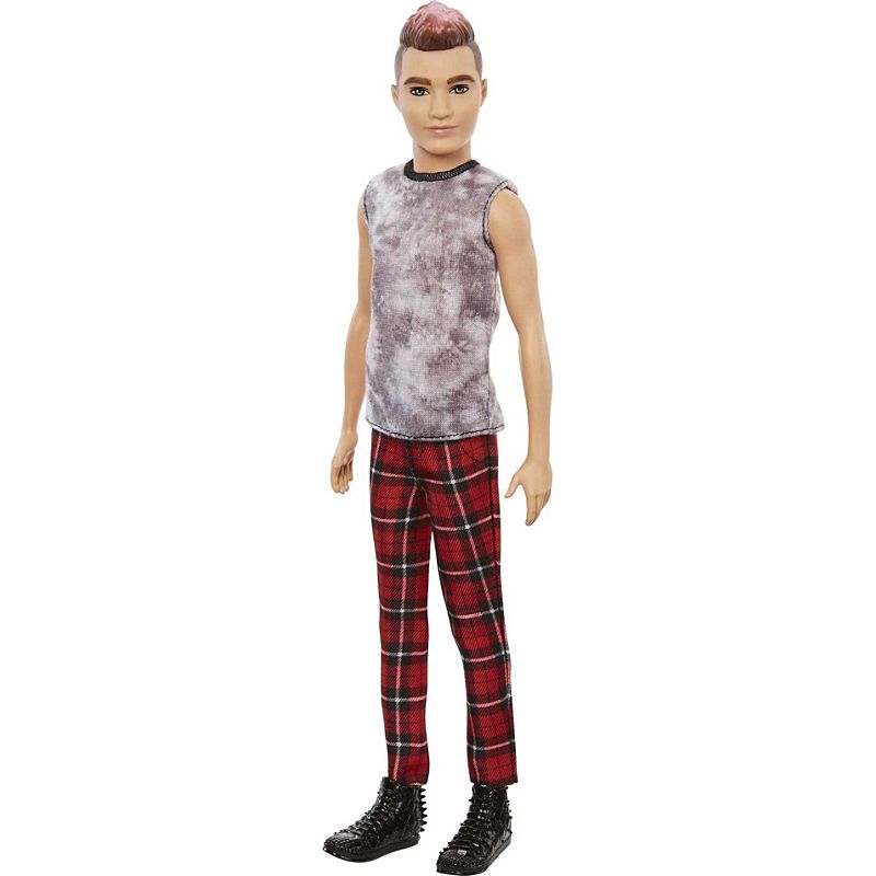 Ken-Fashionistas-Calca-Xadrez-Vermelha---Mattel