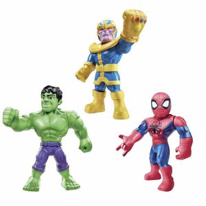 Marvel Mega Mighties Kit Homem Aranha, Hulk e Thanos -Hasbro