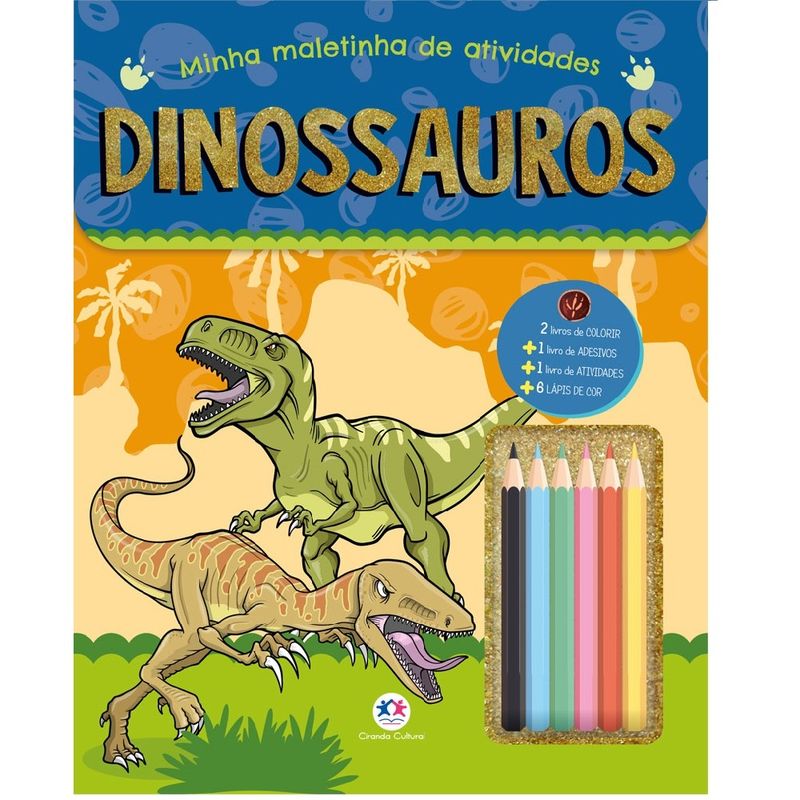 Livro Infantil Colorindo Dinossauros Ciranda Cultural - Papelaria