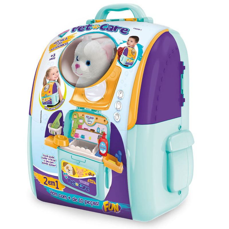 Adotados-Mochila-Pet-Care-Cachorrinho-Branco--Fun-Divirta-se