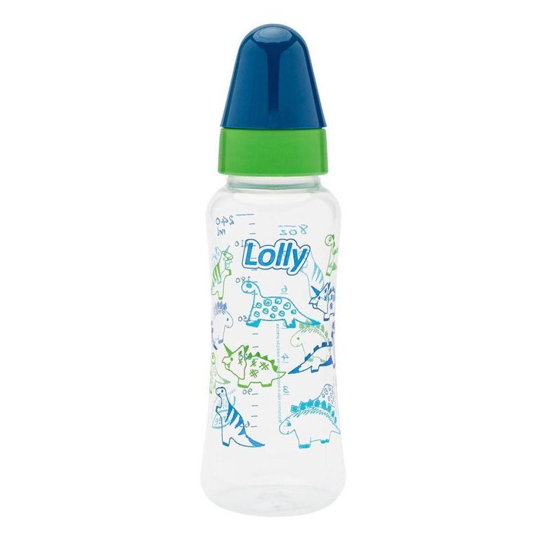 Mamadeira-Bico-Silicone-Redondo-Azul-250ml---Lolly-Baby